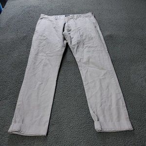 J Crew The Driggs Pants Chino Khaki Gray Mens Size 34x29 Measured